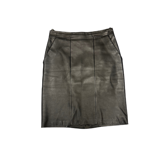 Boss svart leðurpils