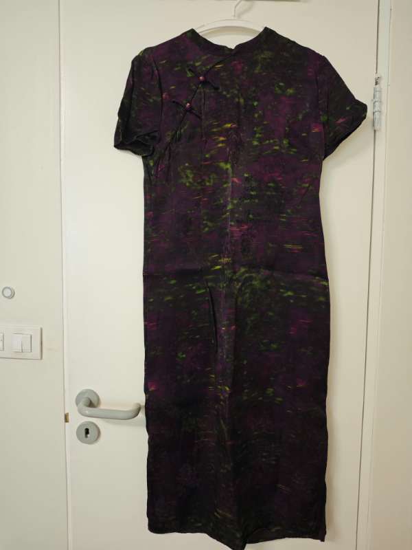 19 Guofeng silk dress purple