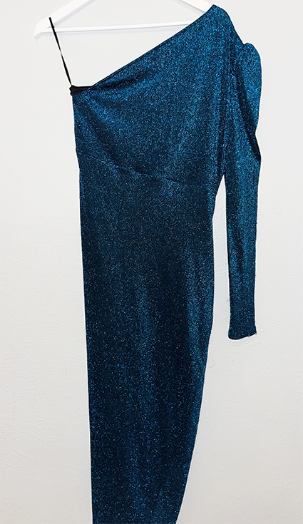 One shoulder glimmer síðkjóll