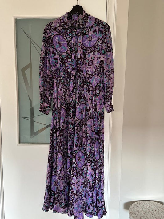 Vintage purple silk dress
