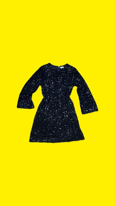 H&m svartur pallíettu kjóll