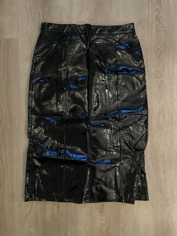 Topshop pleður svart pils