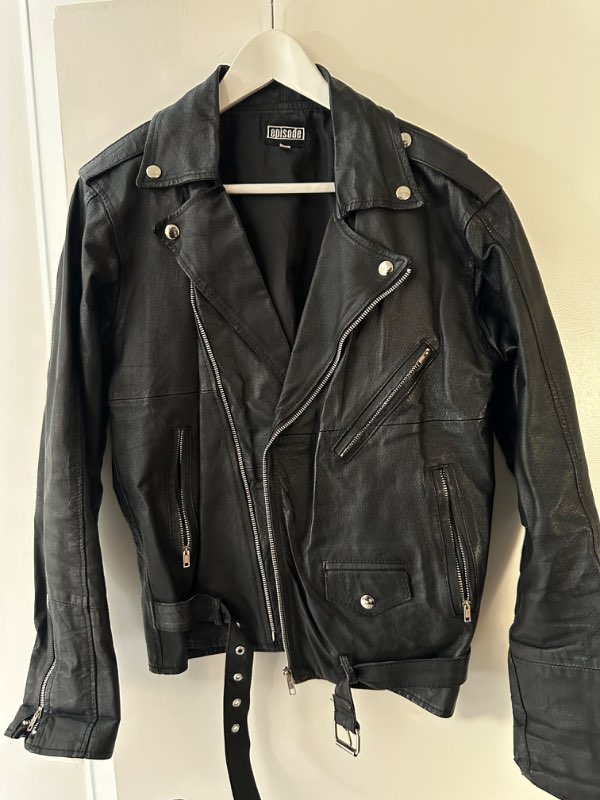 Vintage biker leather jacket