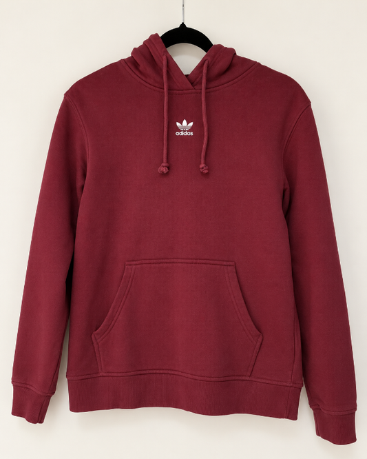 Adidas vínrauð hettupeysu