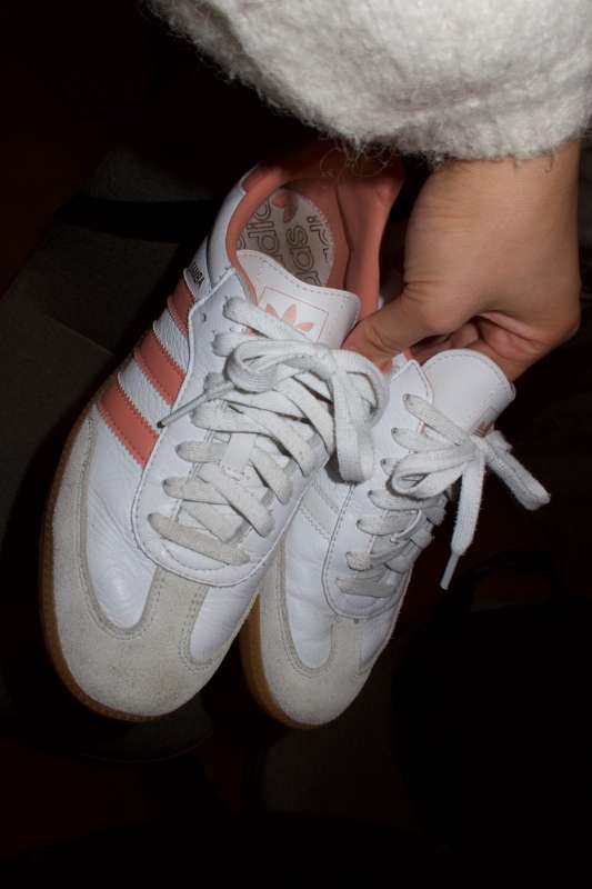Adidas Samba hvítir og bleikir