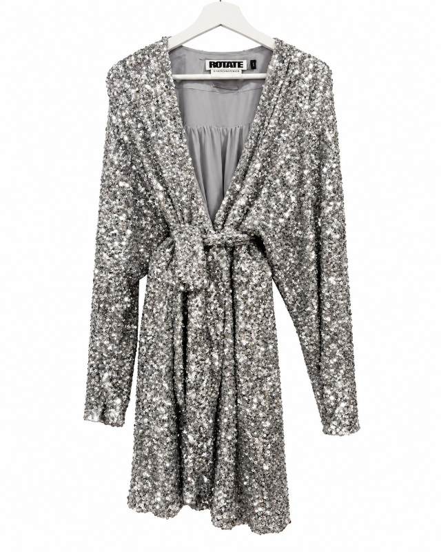 ROTATE glimmer sequen dress