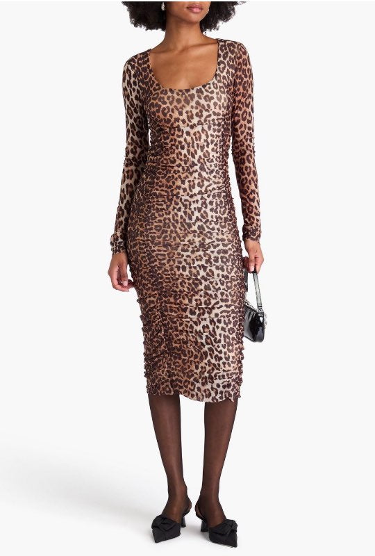 Ganni Leo mesh dress