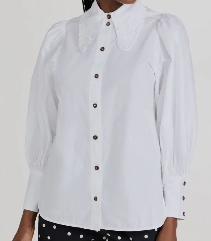 Ganni white blouse