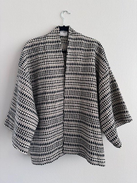 BS Kimono jakki beige/svartur