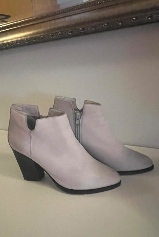 Skór leður - ljósgráir