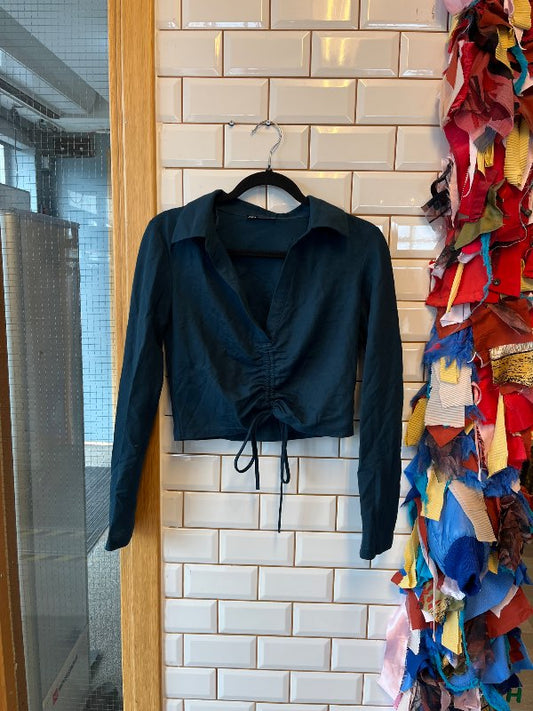 Zara blár cropped