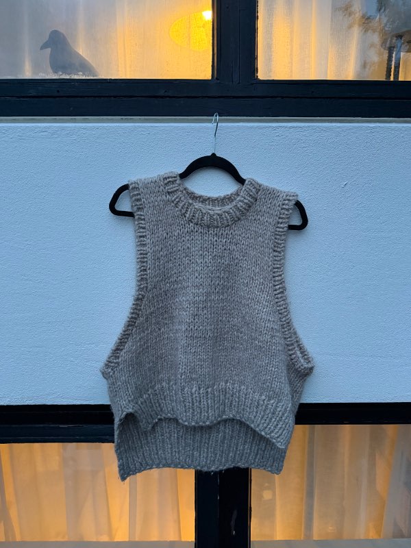 Homeknitted vest holiday