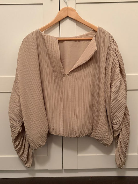 H&M Pleated Blouse Polyester/Viscose
