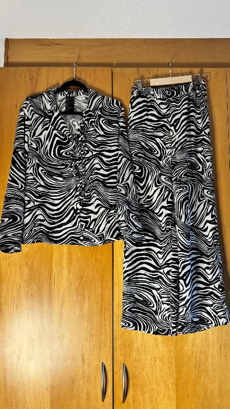 H&M zebra print blazer & top set