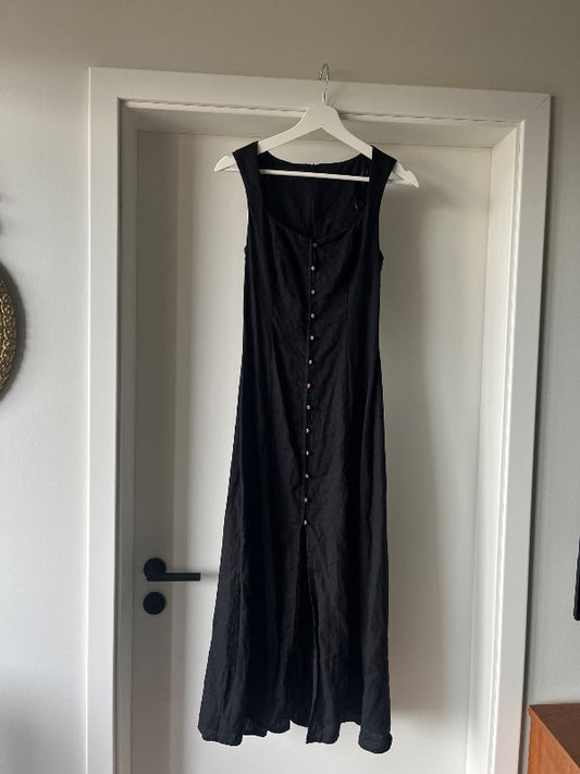 Zara svartur midi kjóll
