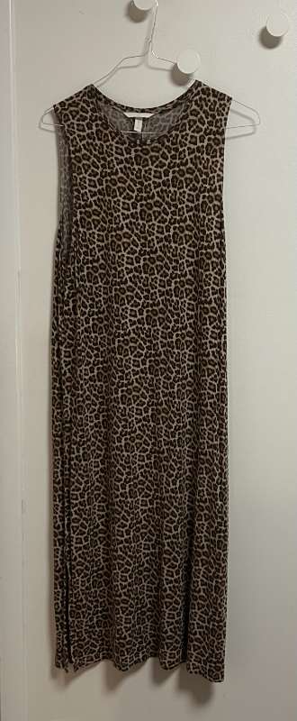 Blettatígur síður kjóll