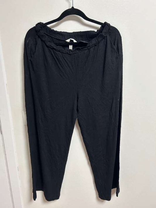 HM svartar bómullarbuxur