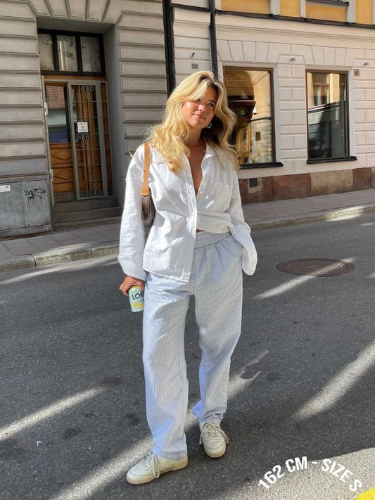 Djerf avenue - Breezy pants blue stripe