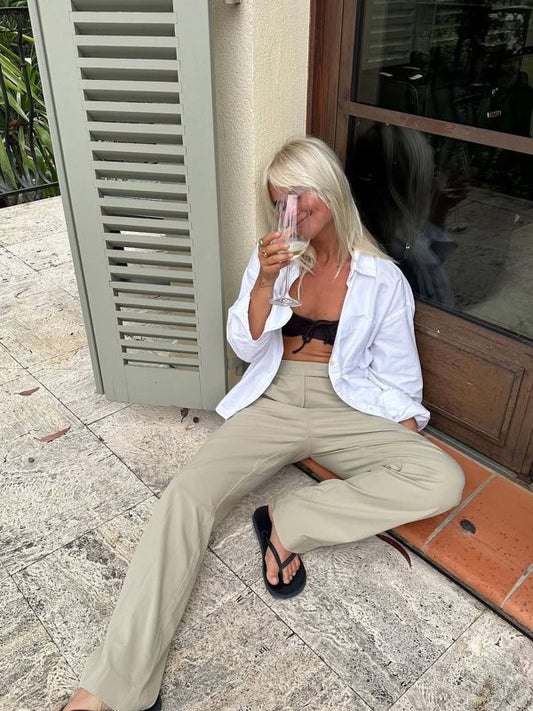 Djerf avenue - first choice pants greige