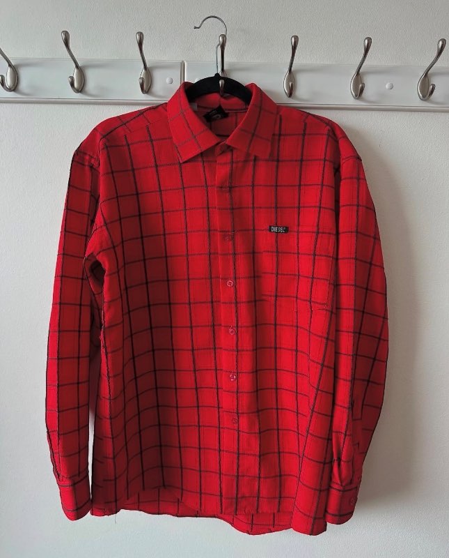 DIESEL skyrta ( rauðköflótt )