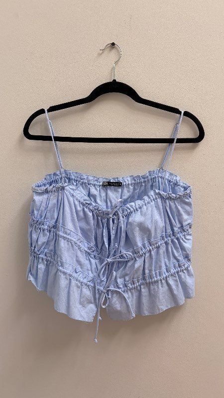 Blár bundinn Zara toppur