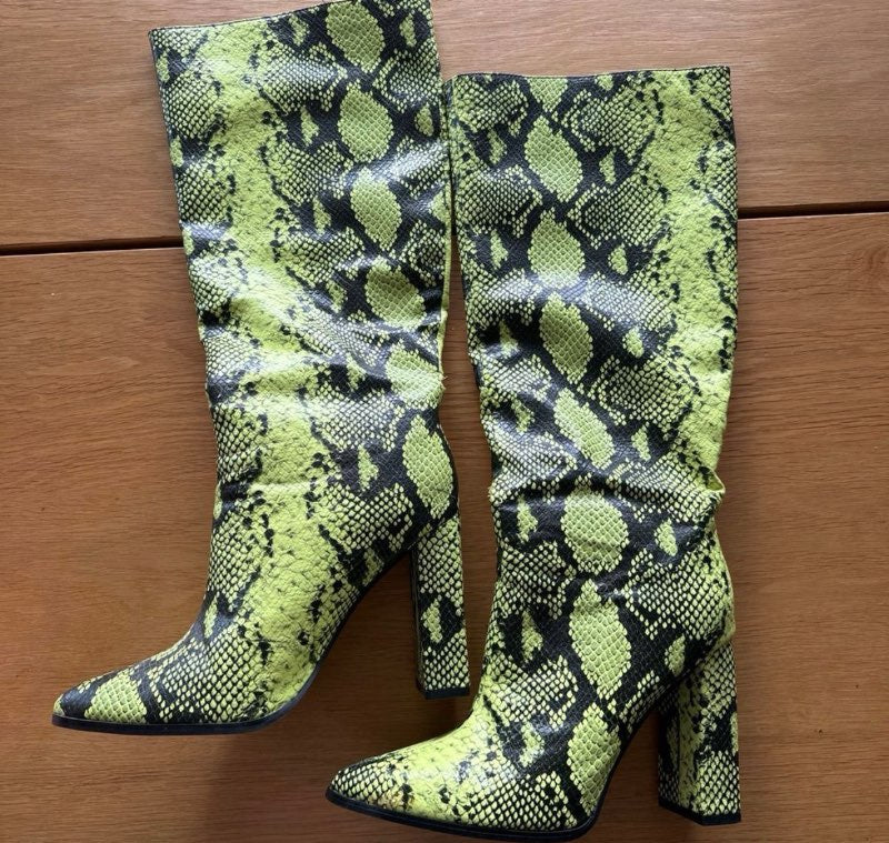 Snake skin boots