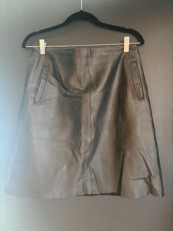 Vintage stutt leðurpils