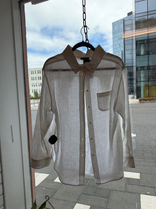 EMPORIO ARMANI hvít hörskyrta