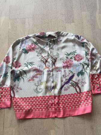ZARA shirt beige and pink