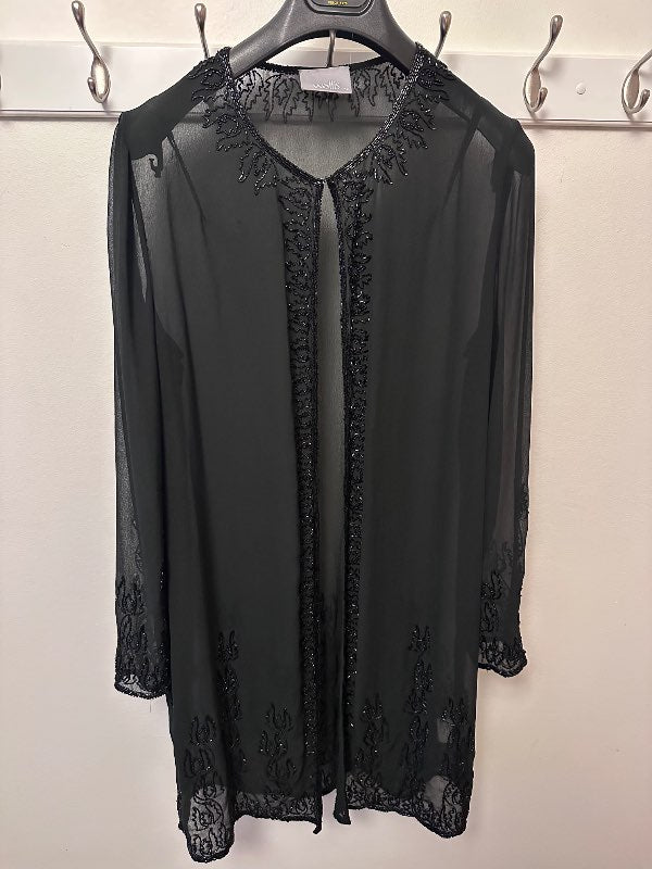 Svartur Wallis jakki með pallíettum