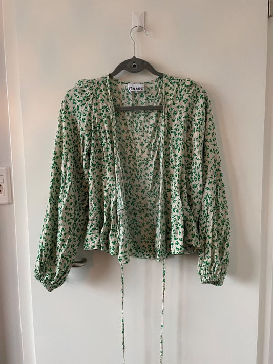 Ganni wrap skyrta