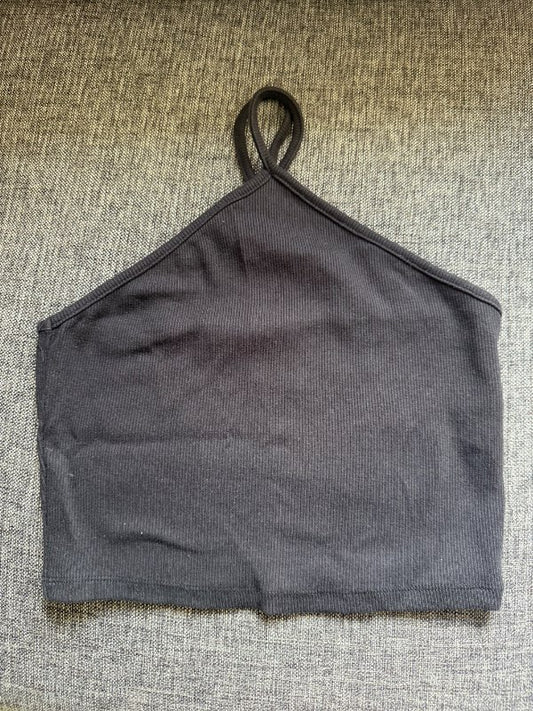 Svartur crop top