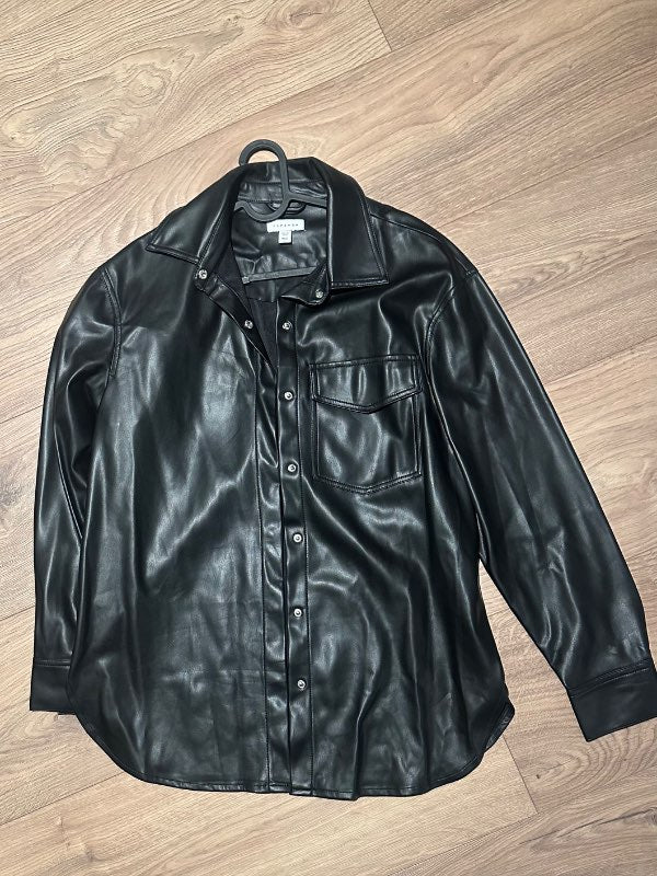 Topshop pleðurskyrta