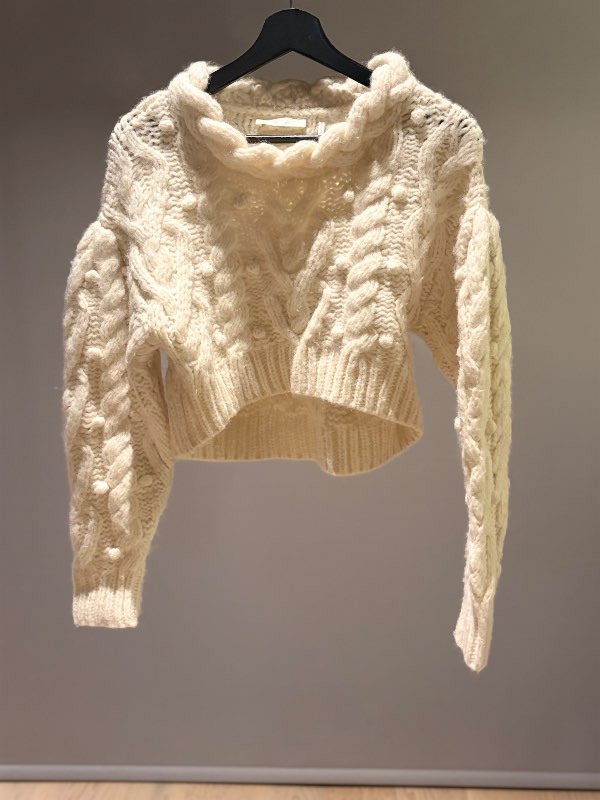 LoveShackFancey - Hvít Alpaca prjónapeysa