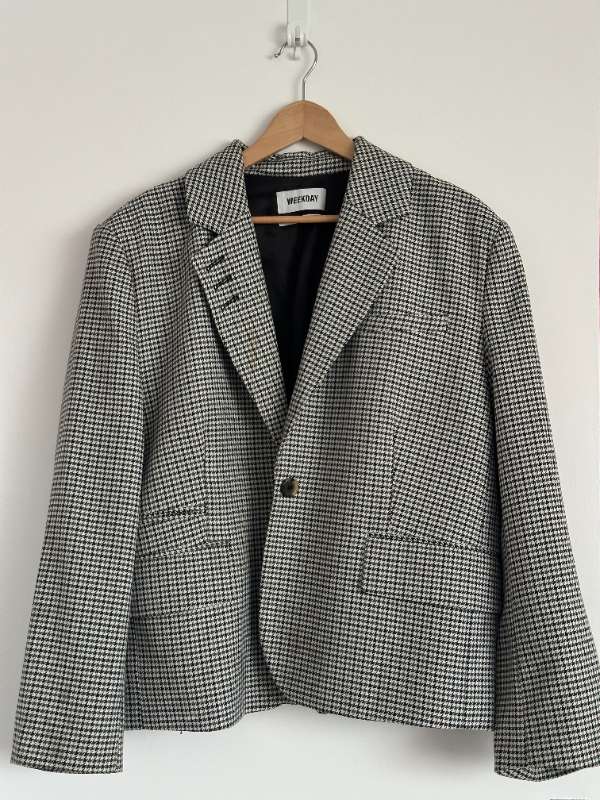 Svartur/hvítur blazer