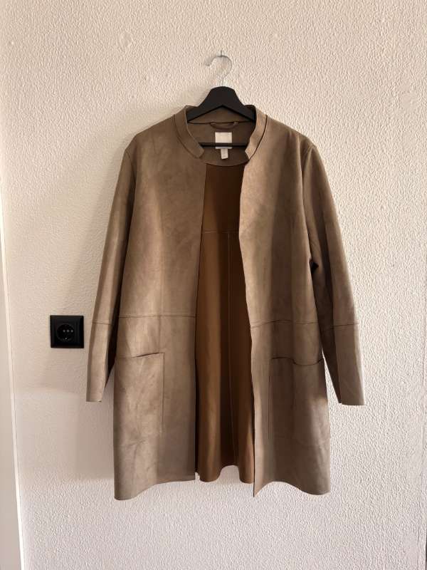 Grænn rúskinnslíkur jakki H&M