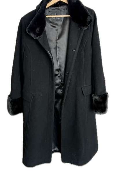 Kello Black Coat Cashmere wool