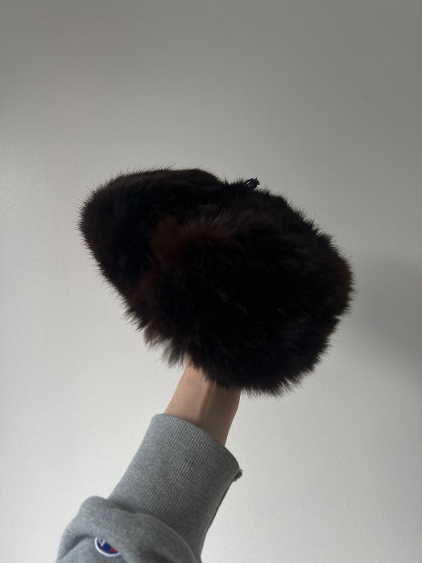 Vintage fur cap rabbit