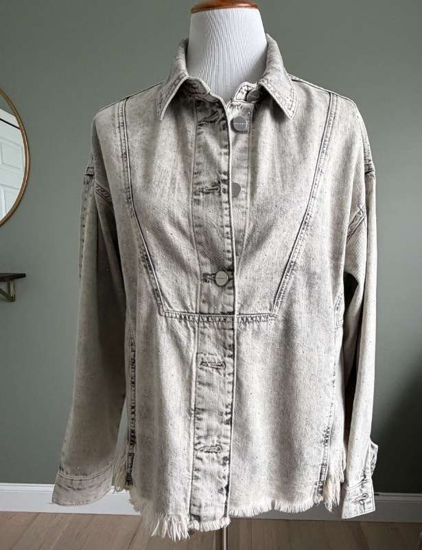 ALLSAINTS grár oversized gallajakki m steinum