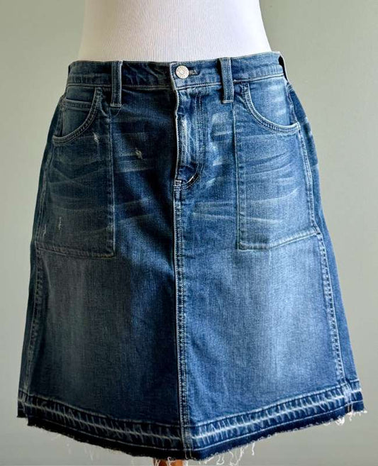 Ónotað Madewell frayed hnésítt gallapils