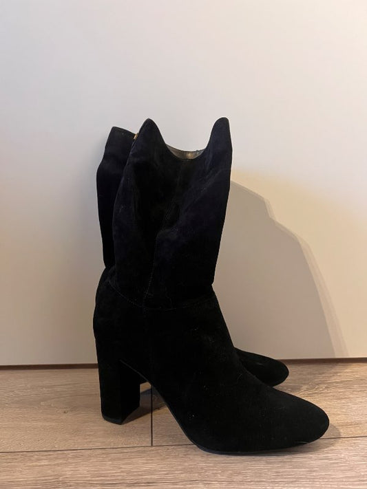 RalphLauren rúskinns boots svartir