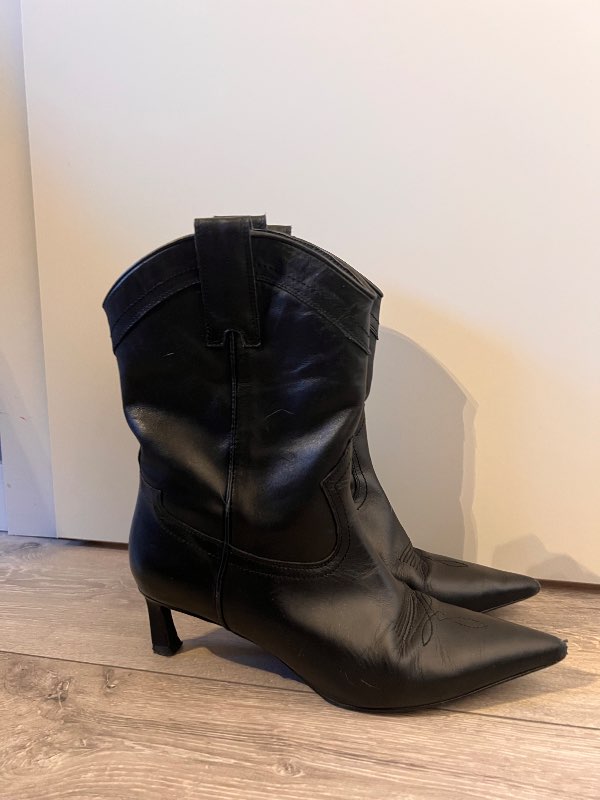 Zara boots m/hæl svartir