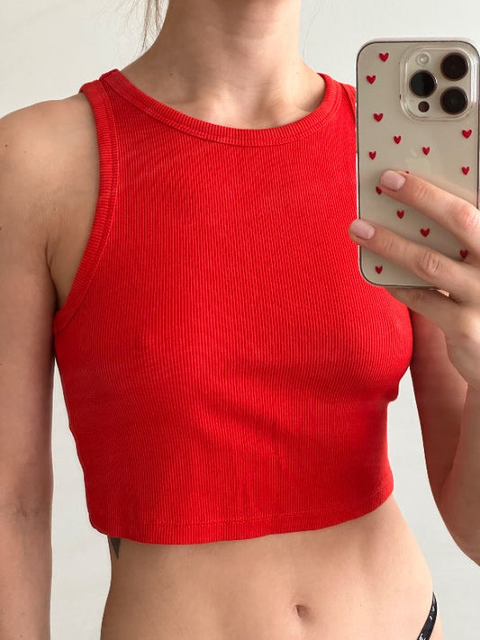 Red tank top