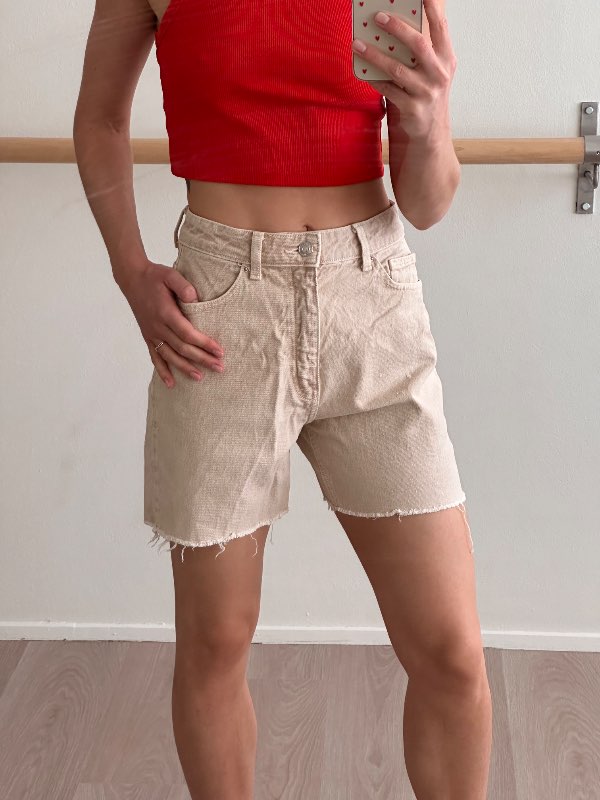 White jeans shorts