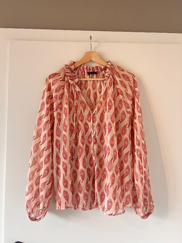 Zara boho blússa rauð