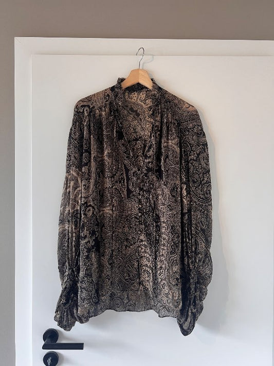 Zara boho blússa brún
