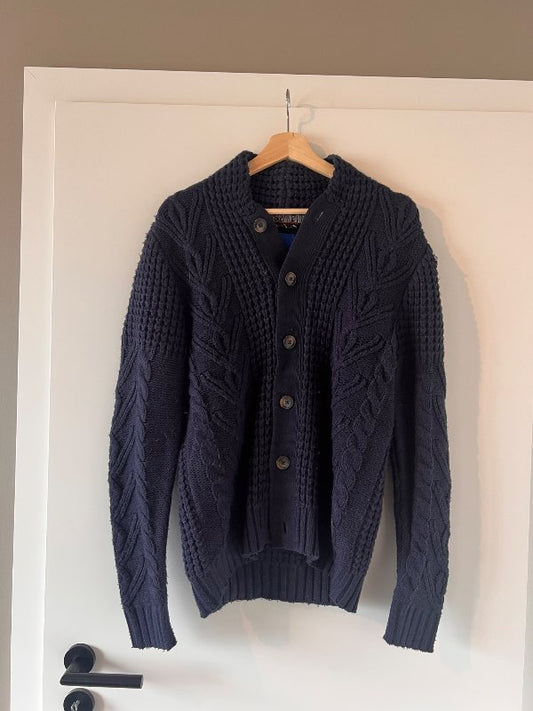 Jack&jones prjónuð peysa navy