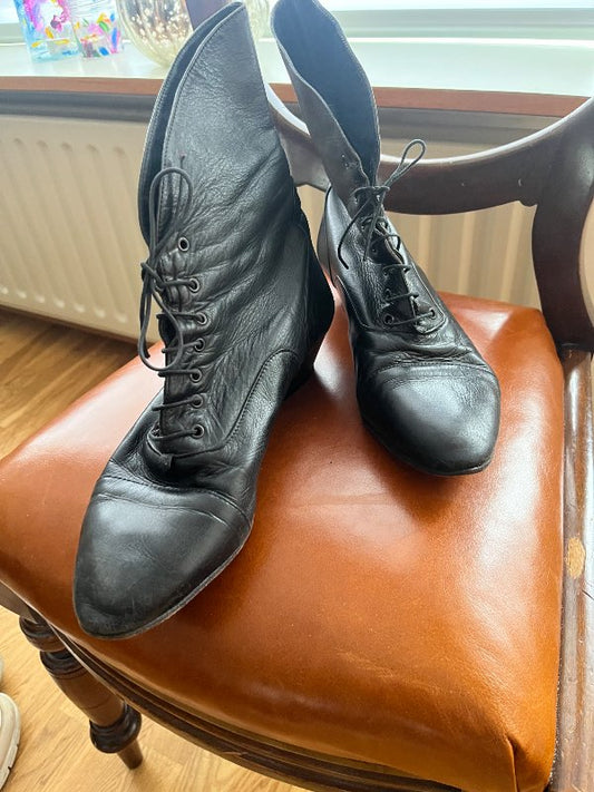 Vintage öklaskór svartir