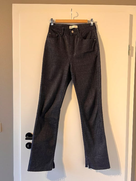 Zara straight gallabuxur navy
