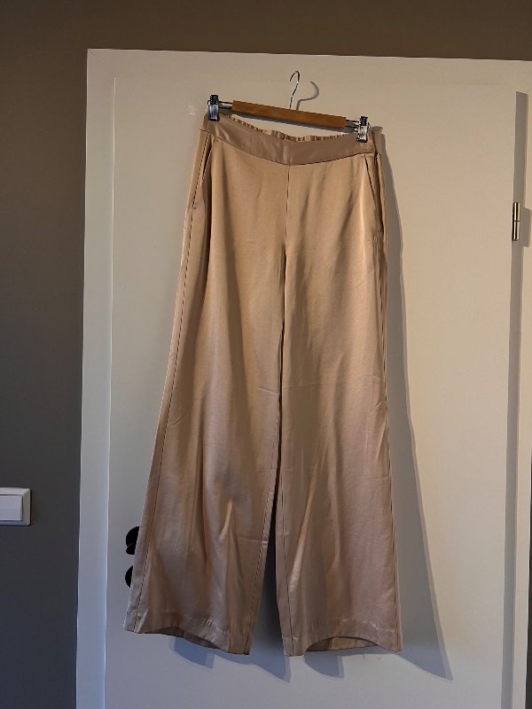 Gustav satin buxur beige